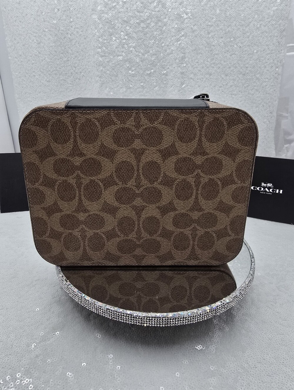 Coach Tech Organizer In Colorblock Signature Canvas Secure Zip Around - Picture 12 of 14